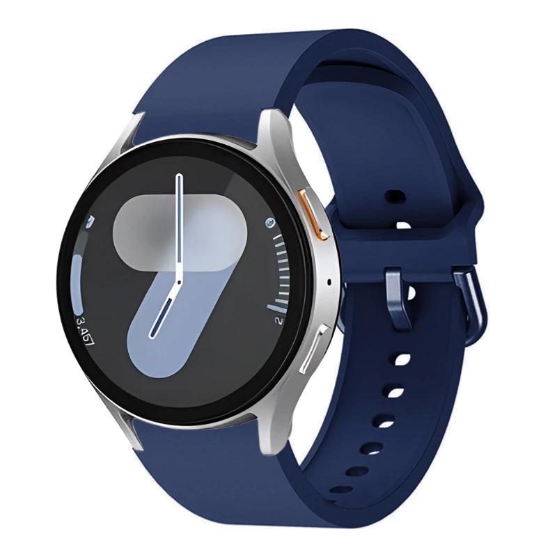 Оригинальный силиконовый ремешок для Samsung Galaxy Watch 7/6/5/4 44мм 40мм 5 Pro Спортивный браслет Galaxy Watch 6 4 Classic 47мм 43мм Ремешок