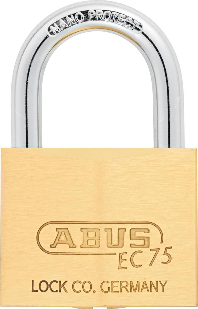 Латунный навесной замок ABUS KD с дисковым механизмом, сменный номер, EC75/50 Цилиндр,