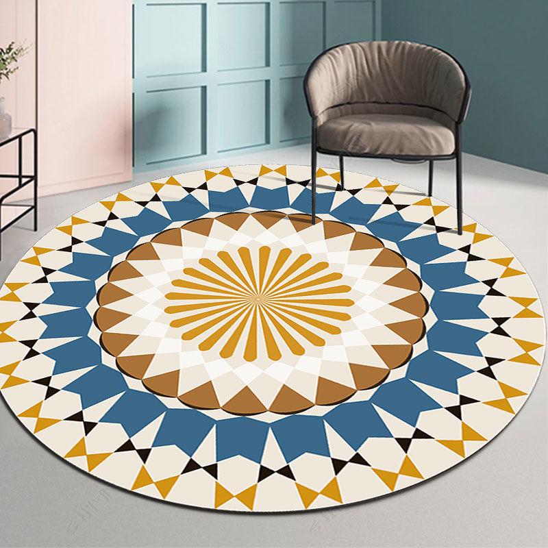 Bohemian Round Carpets For Living Room Decoration Large Area Rugs For Bedroom Lounge Computer Chair Entrance Door Mat Washable