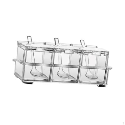 Набор коробок для специй с крышкой и ложкой для хранения специй на кухне