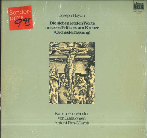 LP Record ANTONI ROS MARBA KAMMERORCHESTER V Haydn Die Sieben Letzten Worte Unse AMS7045 SCHWANN MUSICA Germany Classical Used