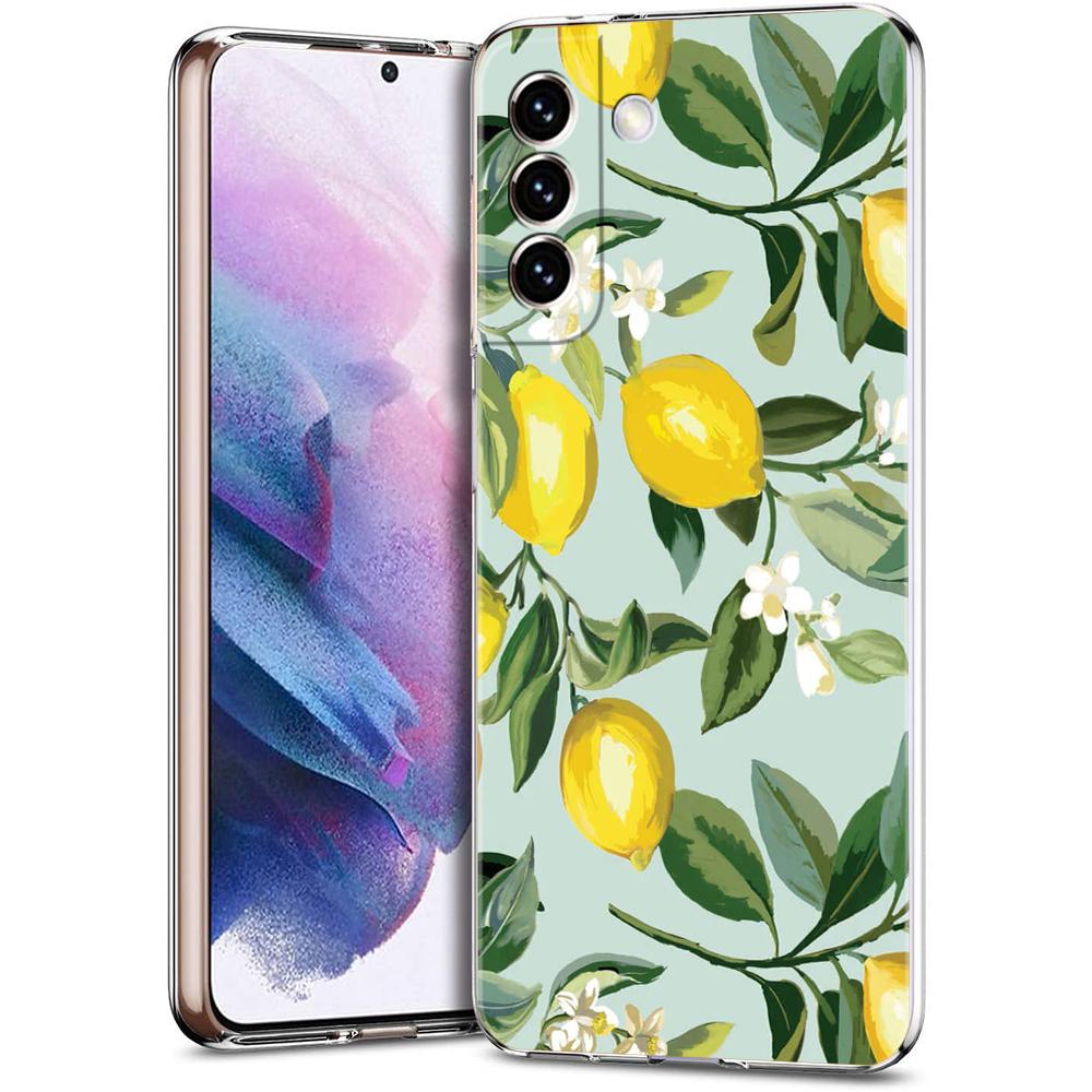 Средиземноморский лимонный чехол для Samsung Galaxy S24 S23 S22 S20 S21 FE Ultra S24 S23 S10 S10E S9 S8 Plus 5G Прозрачная задняя панель для телефона