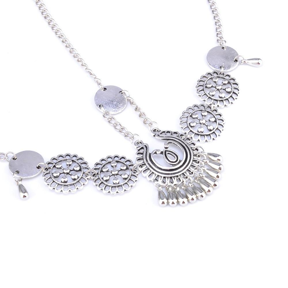 1pc Vintage Carve Drop Shape Tassel Headbands Hair Accessories MIT