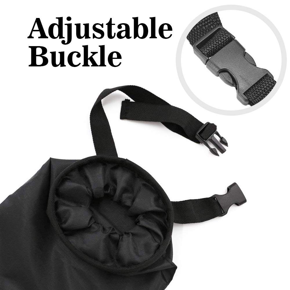 IPELY Universal Car Garbage Bag Back Seat Headrest Litter Trash Garbage Can (Black)