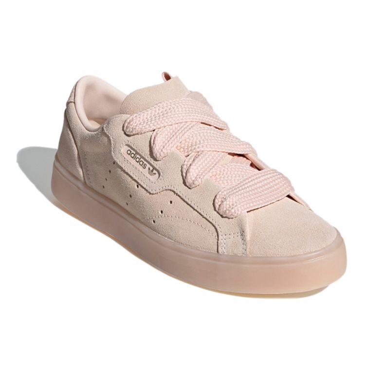 adidas Оригинальные гладкие толстые шнурки Нескользящие прочные низкие кеды Женские кроссовки Розовый FZ0030