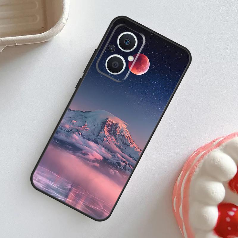 Чехол Луна Звезды Космос для OPPO Reno 11F 8T 4Z 5Z 4 6 7 8 5 Lite 10 Pro OPPO Find X2 X3 Lite X5 X6 Pro