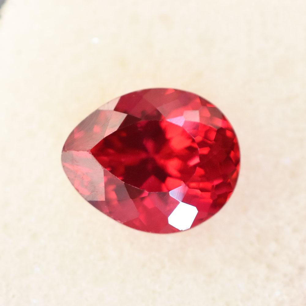 Natural Red Ruby Loose Gemstone 11x9mm Pear Shape for Jewelry Making and Gem Collections