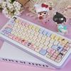 Милые колпачки для клавиш 'Sweetheart Bubble Cute Girl', PBT Dye-Sublimation, Профиль MOA, Совместимы с Keychron, Razer, Logitech
