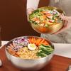 15-25cm Korean 304 Stainless Steel Salad Bowl Ice Cream Soup Noodle Round Golden Silver Bowl Kitchen Tableware Food Container
