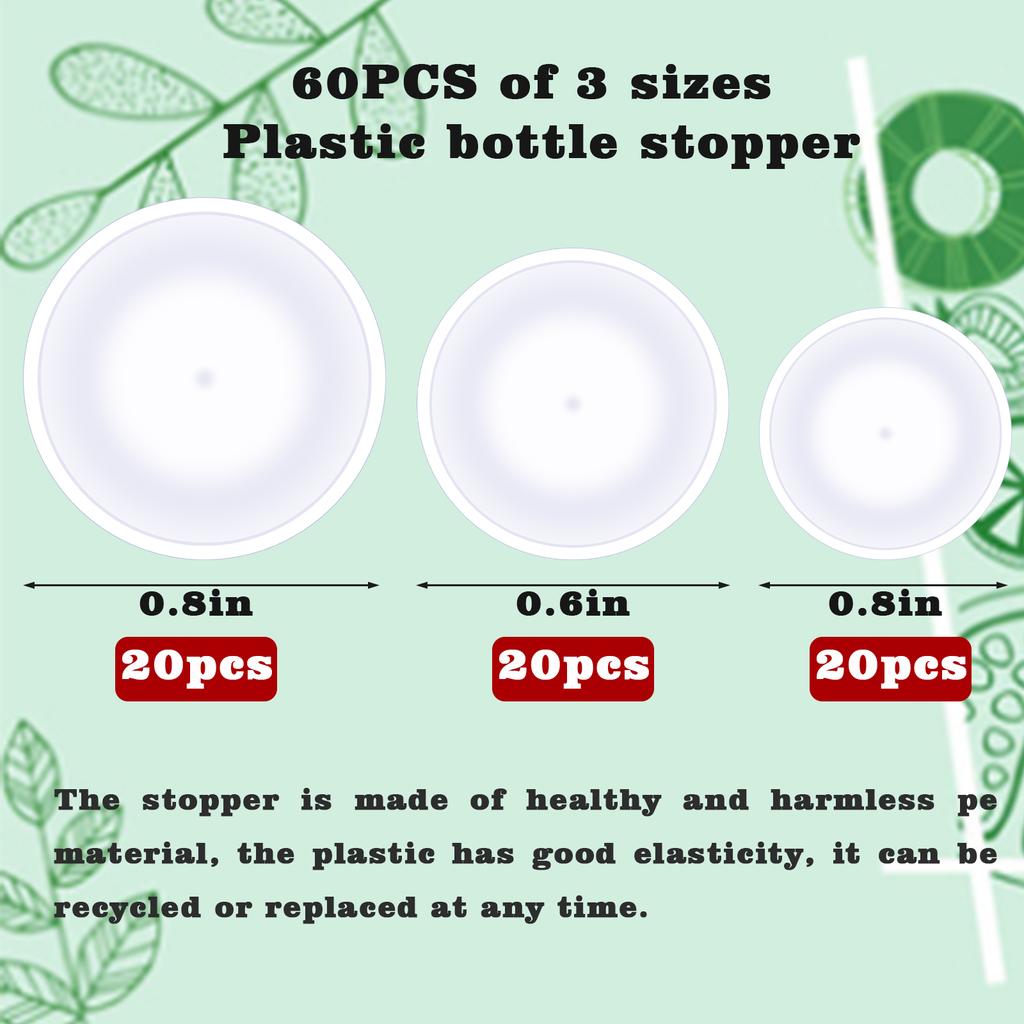 60 шт. пробки для шейкеров для соли и перца размером 3/4 дюйма, 1/2 дюйма и 7/16 дюйма