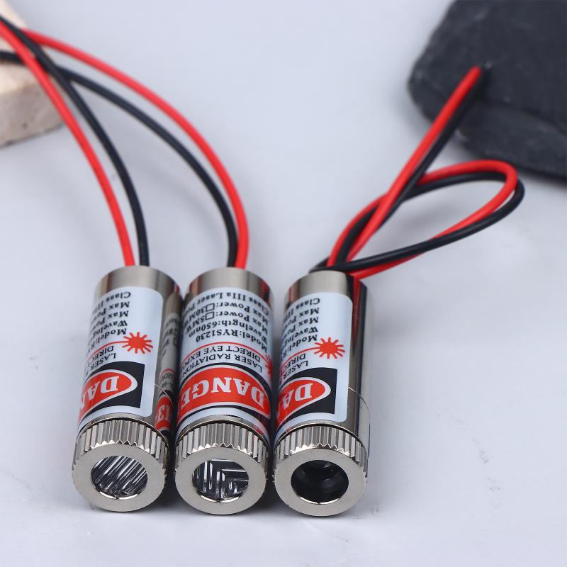1/2/3 PCS 650nm 5mW 5V Laser Diode Module - Red Point/Line/Cross Copper Head Laser Pointer for Alignment