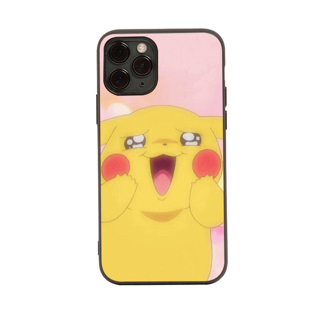 PK11 Lovely Pikachu Black Sofe Case for Samsung Note 20 Lite S24 Ultra S23 A03 A05 A06 A11 A71 A15 A16 A13 A24 A25 A33 A52 A53 A50 M55 M35 Plus