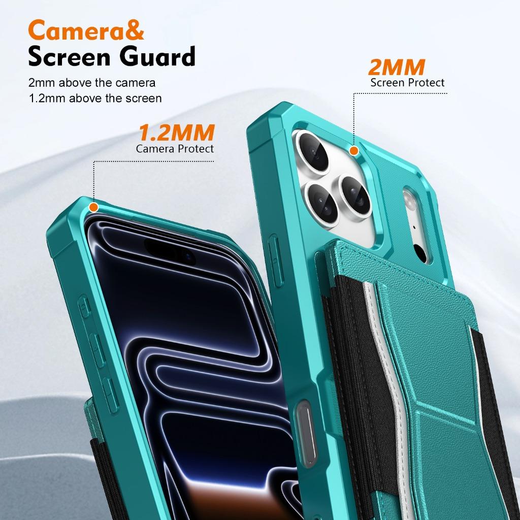 Кошелек с карманом для карт Чехол для телефона Для iPhone 17 Pro Max Air 16 15 14 Plus 13 12 11 Складная подставка Кожа PU Ударопрочный чехол