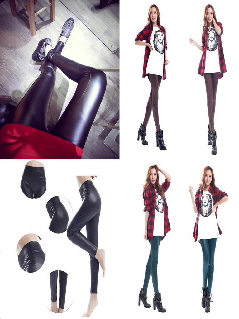 Elegant New For Women Girl Lady Faux Leather Pencil Pants Black Slim Trousers Legging For Chic Outfits