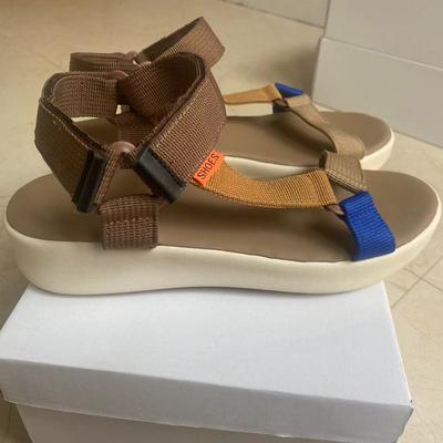 2024 Летние плоские женские туфли из пеньковой веревки, пляжные сандалии, легкая повседневная обувь для девочек, большие размеры, женские сандалии на платформе