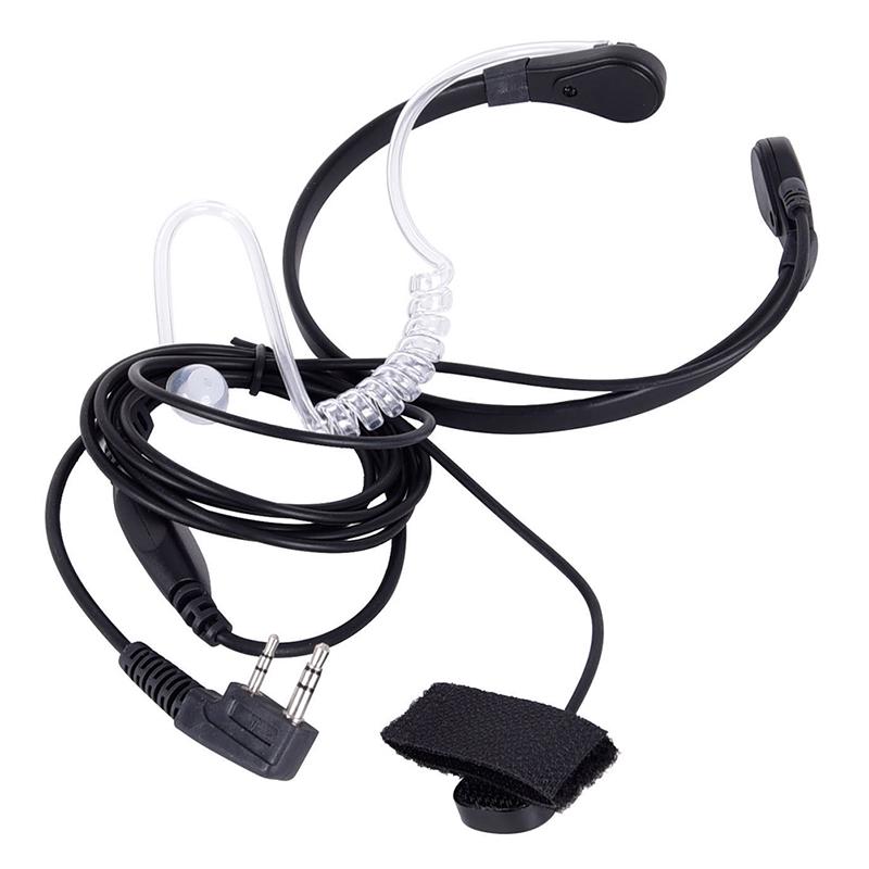 Головная гарнитура с микрофоном на горле и PTT на пальце для радиостанций Baofeng Uv5R 888S
