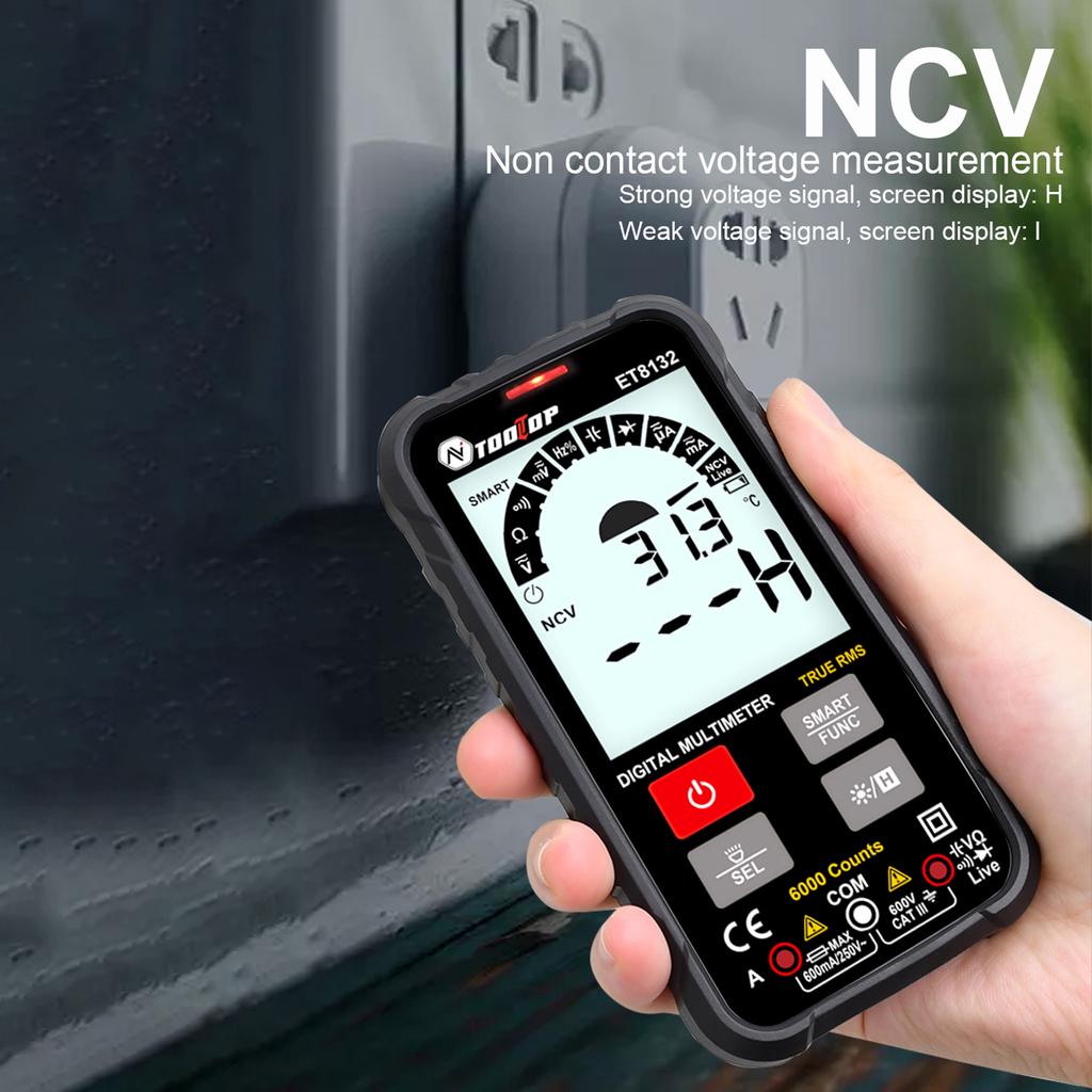 TOOLTOP ET8132 2,88-дюймовый экран дисплея Портативный высокоточный цифровой мультиметр AC DC Напряжение