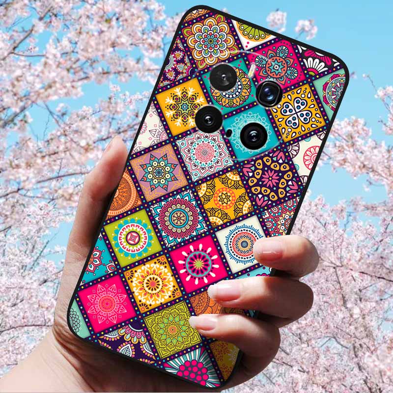 Чехлы для Honor Magic7 Pro / Magic7 5G 3D Рельефный Цветок Тиснение Мягкий Силикон Для Magic7 Pro Magic 7 3D Мультяшная Задняя Крышка Чехлы