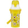 Skater Children's Water Bottle, 480ml, Direct Drinking, Plastic, One-Touch Operation, Dishwasher Safe, Made In Japan, Minion 24 Design, for Boys and