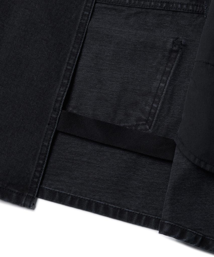 Musinsa Standard Woman Women'S Denim Mini Wrap Skirt [Washed Black]