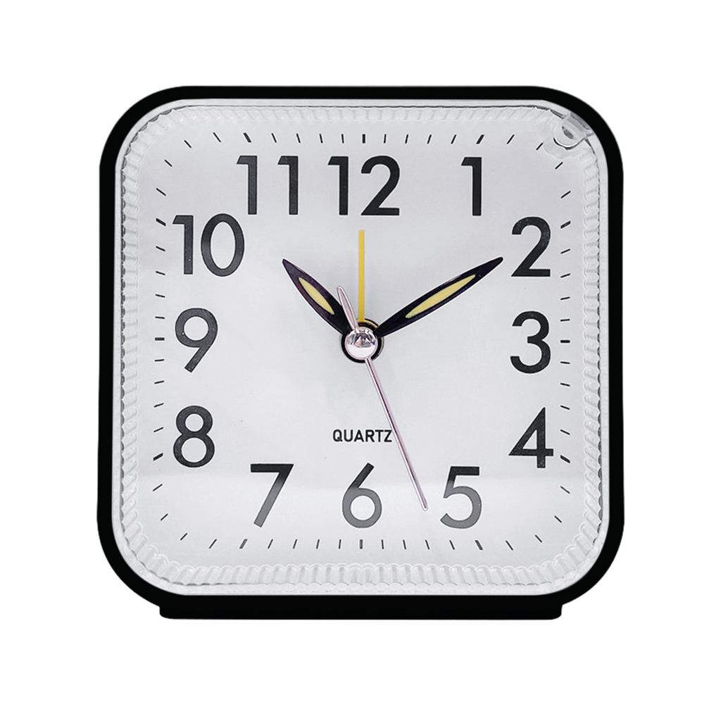 Квадратный аналоговый дисплей домашний декор спальня ночник будильник ежедневный не тикающий будильник на батарейках маленький ночник