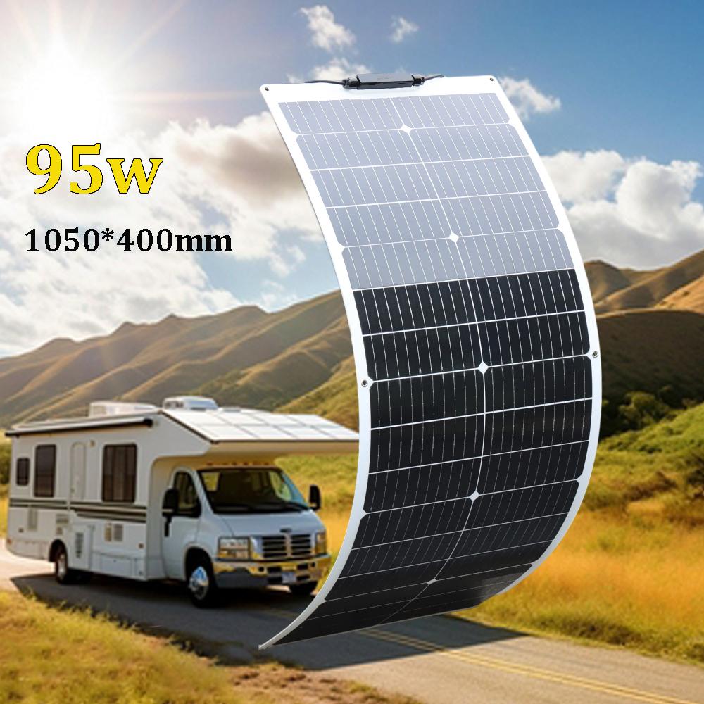 12V Solar Panel 450W 400W 300W 150W Flexible Photovoltaic Panel 12V 24V Battery Charger Camper Boat Home Roof Balcony Travel