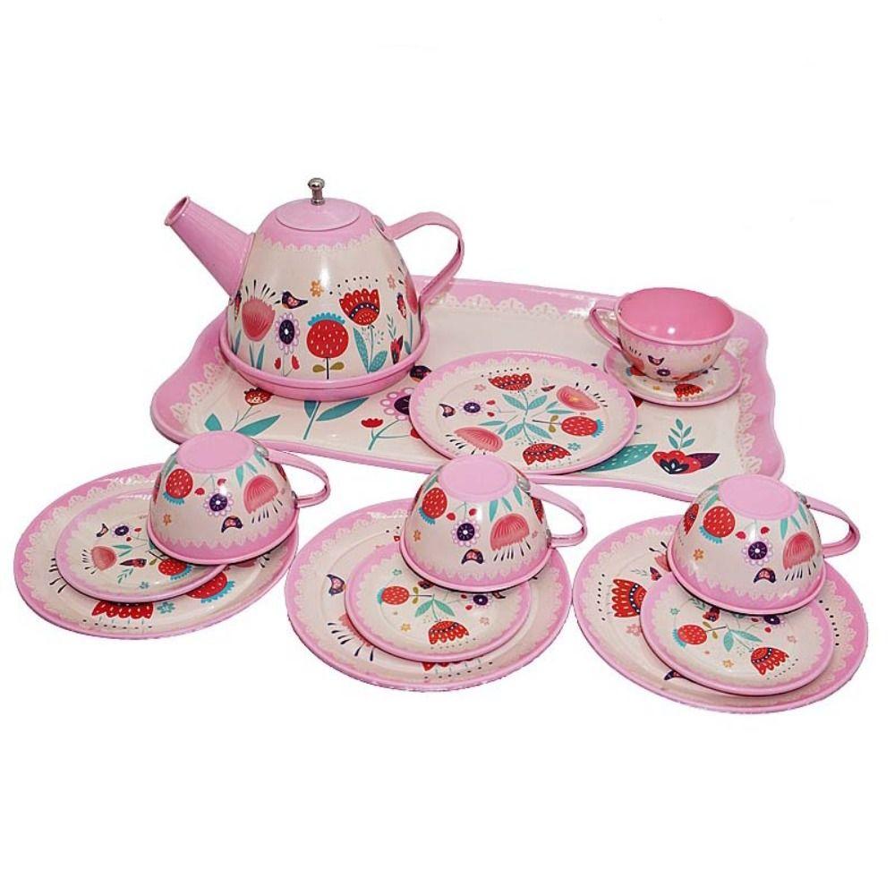 Metal Material Teapot Kitchen Toy Role Play Afternoon Tea Pretend Play  Boys Girls