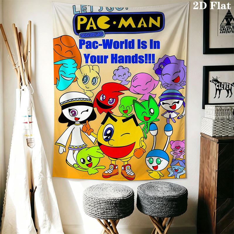 Pac-Man G Wall Hanging Printed Fabric Blanket Decorative Tapestries for Bedroom Living Room Home Decor