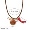 Necklace Set Resin Starfish Pendant Necklace Ethnic Style Dopamine Necklace  Gift