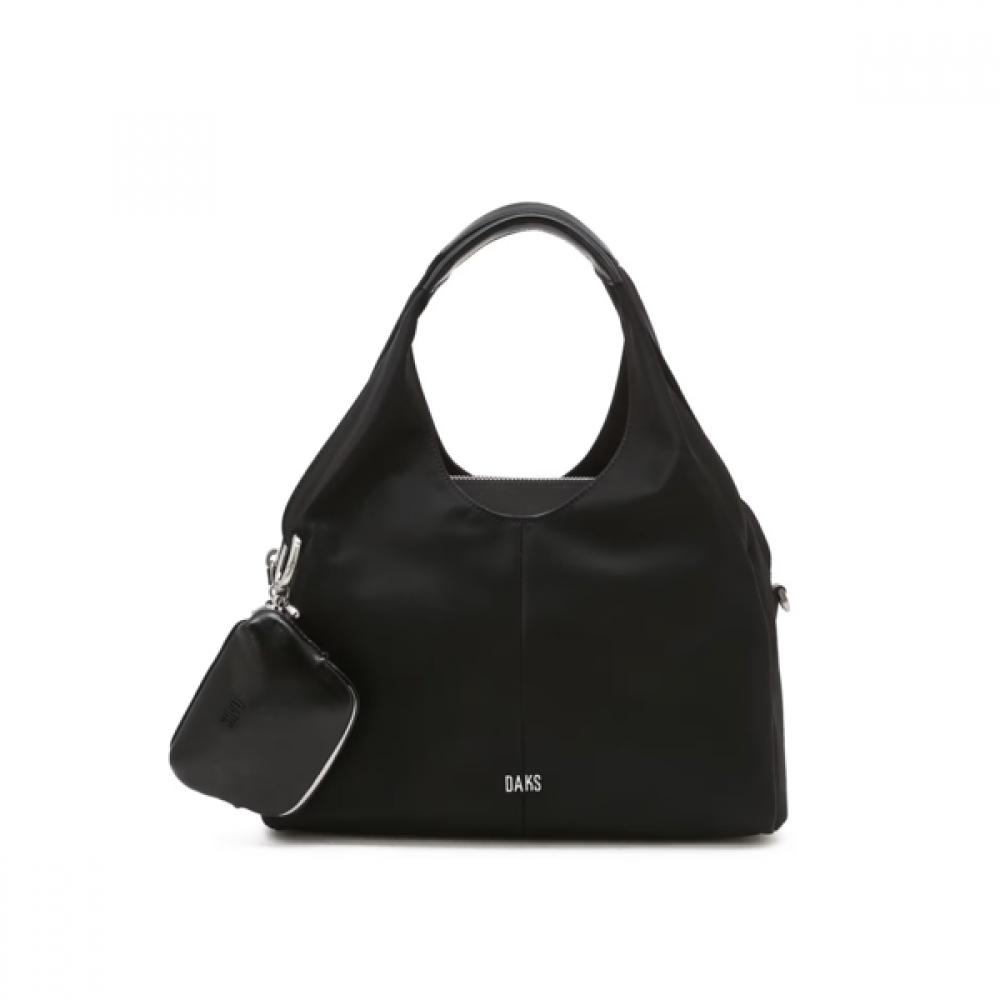 DakS Foret Black Cowhide   Nylon Tote Bag S Dcba6f010bk