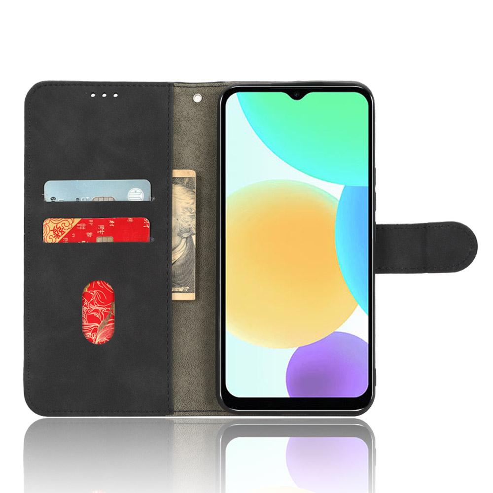 Для Infinix Smart 6 Чехол для телефона из искусственной кожи с ощущением прикосновения к коже, подставка, откидная обложка-кошелек