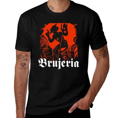 BRUJERIA Футболка хлопковые футболки мужские 100% мужские футболки хлопковая футболка мужская дизайнерская Футболка
