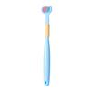 BOKIOESDE Kids' Three-Sided Toothbrush, Fun and Easy Teeth Cleaning with U-Shaped Brush, Protects Baby Teeth, Ages 3-8, Sky Blue (Children's)