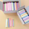 Colorful Threaded Small Candles 288 Pieces In Paper Box Mixed Color Striped Party Decoration Cake Candles Without Bottom Tray
