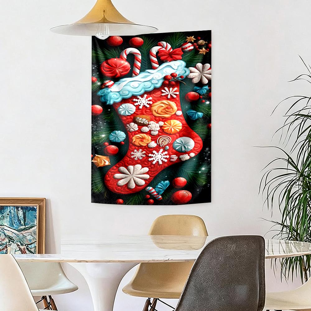 Christmas Wall Decor Tapestry Art For Pet Memorial Birthdaywedding Party Backdrop Family Gift