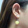 zakkaism Yellow Cotton Candy Hook Earrings - Handmade 925 Sterling Silver Jewelry for Women's Gift