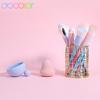 Docolor Набор кистей для макияжа, 16 шт. + спонж + чистящая подушечка, синтетическая тональная основа премиум-класса, консилеры, тени для век, кисть для макияжа, с сумкой