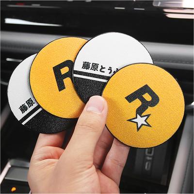 2 упаковки, 2,75 дюйма, R Star, автомобильный подстаканник, подстаканник Initial D, нескользящая универсальная вставка, подставка для украшения интерьера автомобиля