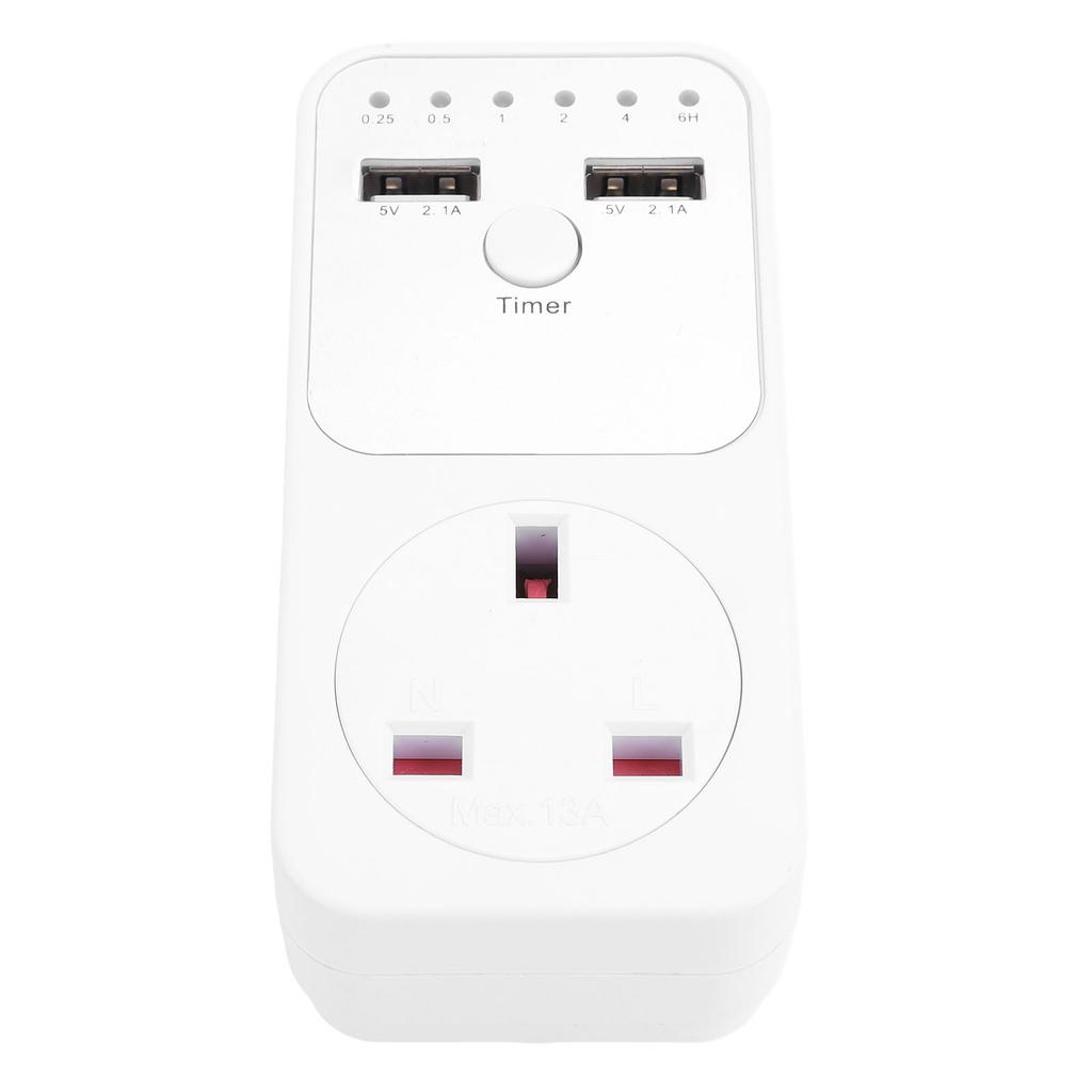 Розетка-таймер с двойным управлением, 2 USB-порта, многофункциональная уличная розетка-таймер для холодильника, вилка стандарта Великобритании