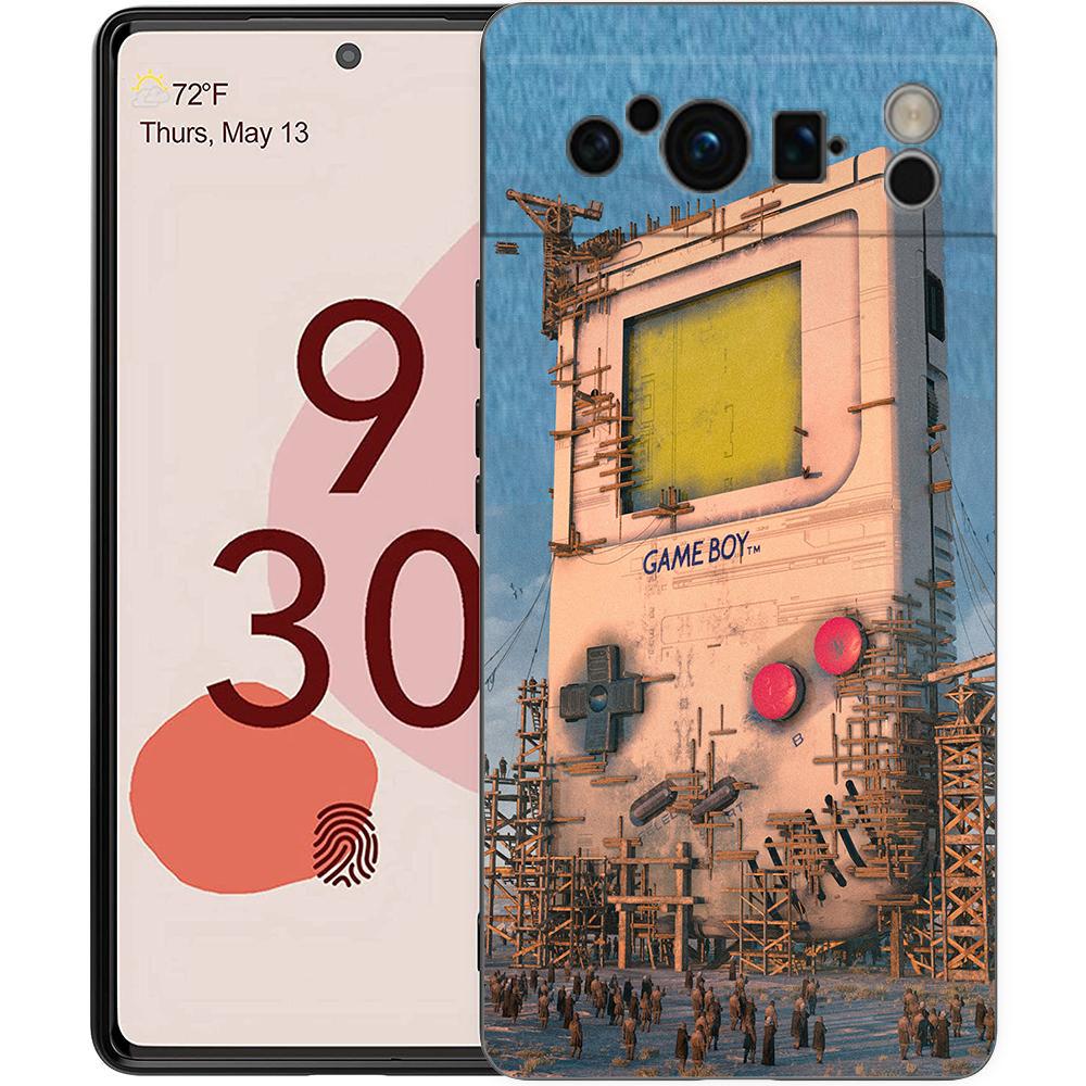 Чехол для телефона Google Pixel 6 7 8 9 Pro XL 8A 7A 6A Черный чехол Мягкий корпус Gameboy Мальчик Игра