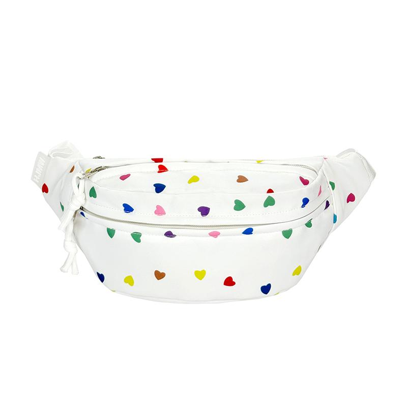Легкая нагрудная сумка с принтом в горошек, студенческая поясная сумка, женская сумка через плечо
