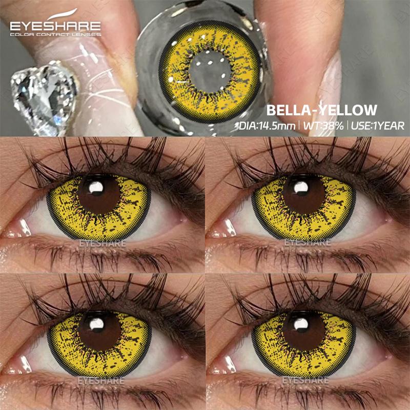 Eyeshare 1Pair Halloween Colored Contact Lenses for Eyes Lenses Red Eye Contacts Blue Eye Lens Cosplay Color Contact Lenses
