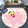 Круглый ковер Розовая пантера, Ковер для гостиной, спальни, дивана, игровой комнаты, Нескользящий коврик для пола