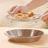Stainless Steel Round Drain Tray Oven Safe Nonstick Oil Draining Baking Pan for Low Fat Cooking Meals