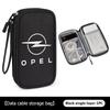 For Opel Portable Car Digital Storage Bag Data Cable Protector Cover Waterproof Tool Bags Corsa D Astra G H J K F Mokka C Zafira BX8