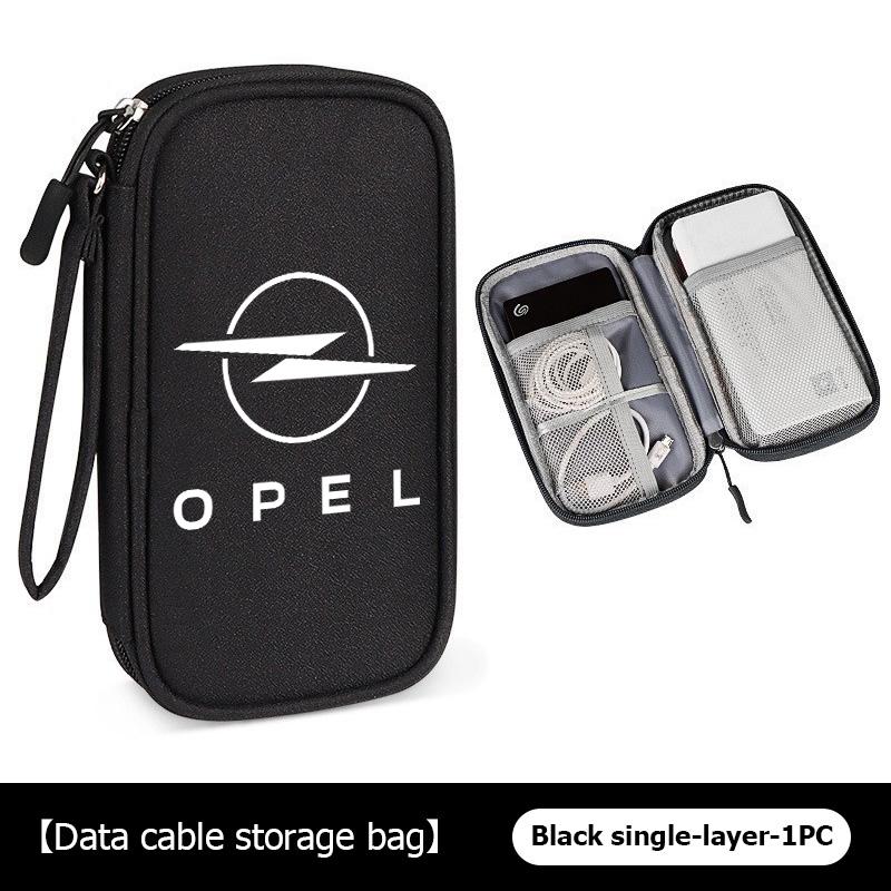 For Opel Portable Car Digital Storage Bag Data Cable Protector Cover Waterproof Tool Bags Corsa D Astra G H J K F Mokka C Zafira BX8
