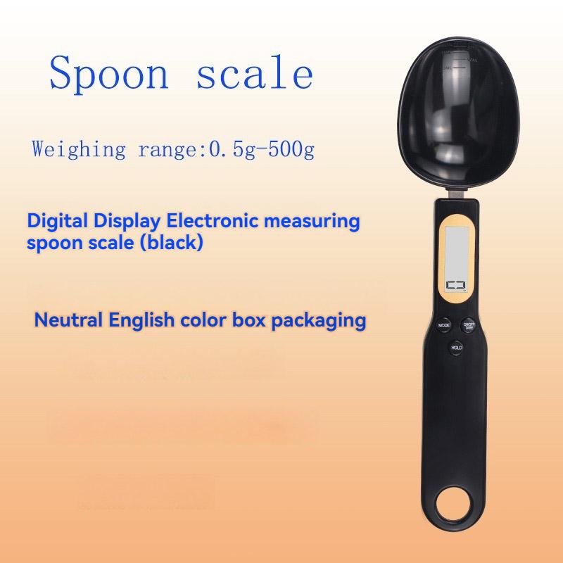 Весы с ложкой для взвешивания Гаджет для домашней кухни Электронный измерительный прибор для кофе, еды, муки, порошка, выпечки, ЖК-дисплей, цифровые весы, регулируемые