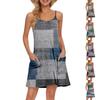 Женский летний повседневный сарафан на бретелях с карманами, короткие пляжные платья-майки для отпуска