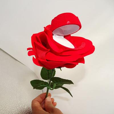 Уникальная коробка для демонстрации колец с розой, держатель для колец, коробка для обручального кольца с цветочным принтом, Прямая поставка