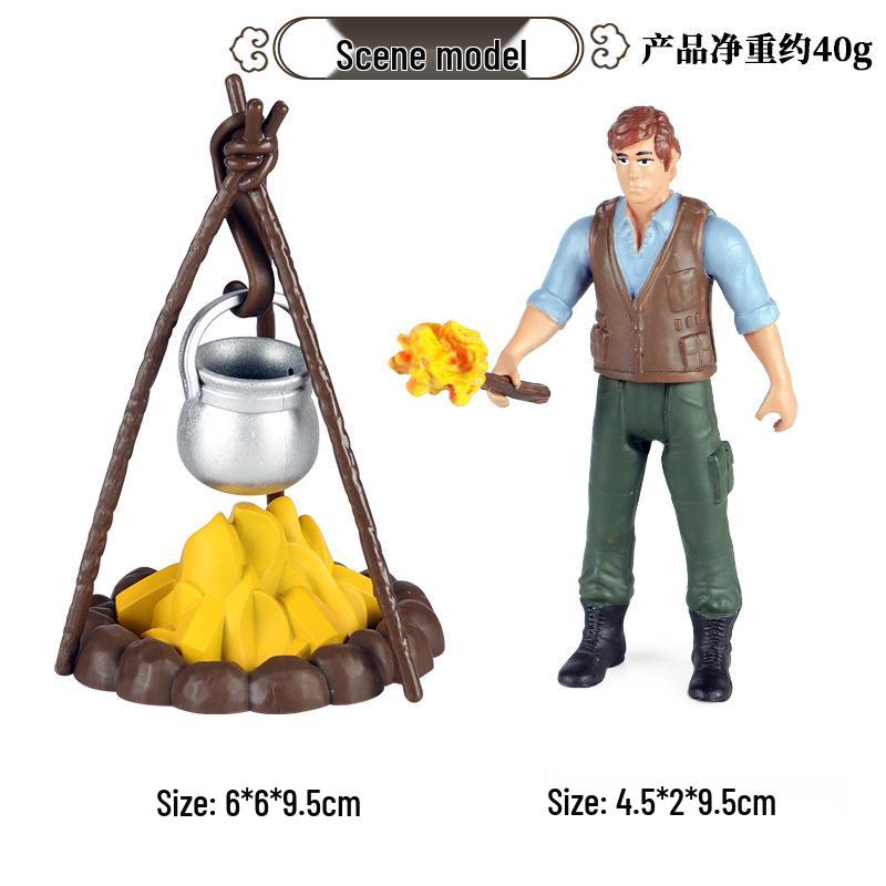 Plastic Farm Figures: Farmer, Woman, Ranch Worker, Police